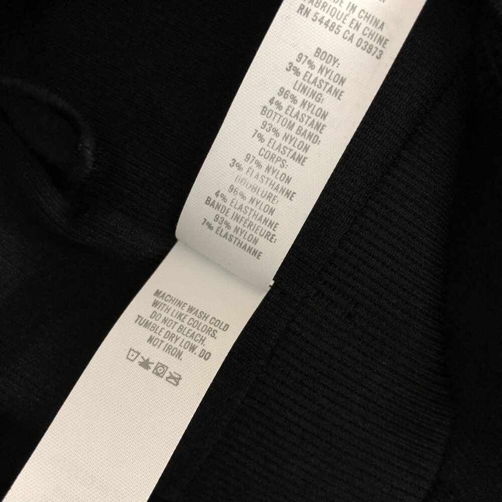 Offline by Aerie Bralette Crop Top Stretch Medium Support Ribbed V Neck Black S - Picture 4 of 5